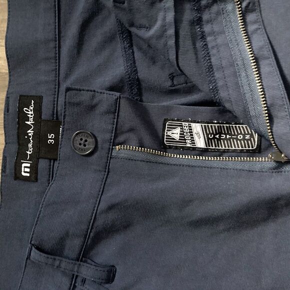 Travis Mathew Pants Open To Close Tech Blue 5 Pocket 35 Men’s - Picture 6 of 8